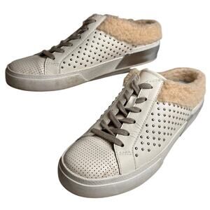 Dolce Vita Studded Slip On Mules Clogs Sneakers Faux Fur Lined Women Sz 8